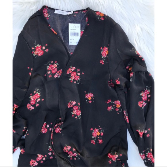 Lush Tie Front Floral Print Duster - Picture 5 of 6